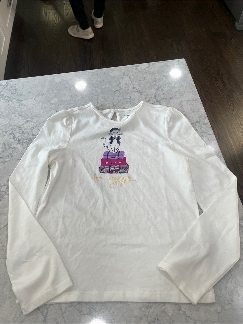 Janie and Jack “Bon voyage” Long Sleeve Top-size 12